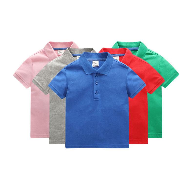 Individualus logotipas Vaikų polo marškinėliai 100% medvilnė