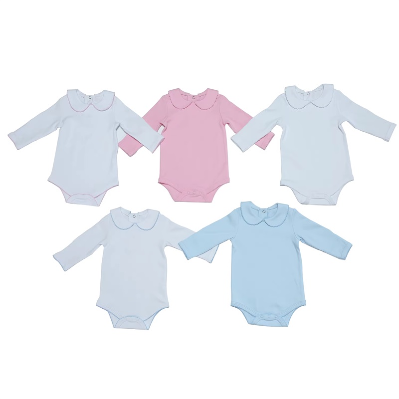 Kūdikių drabužiai Custom Picot Trim Baby Onesie