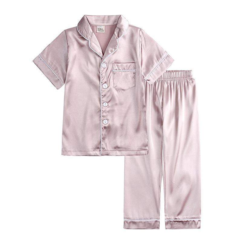 Custom Logo Satin Kids’ Pižamos rinkinys keletą spalvų